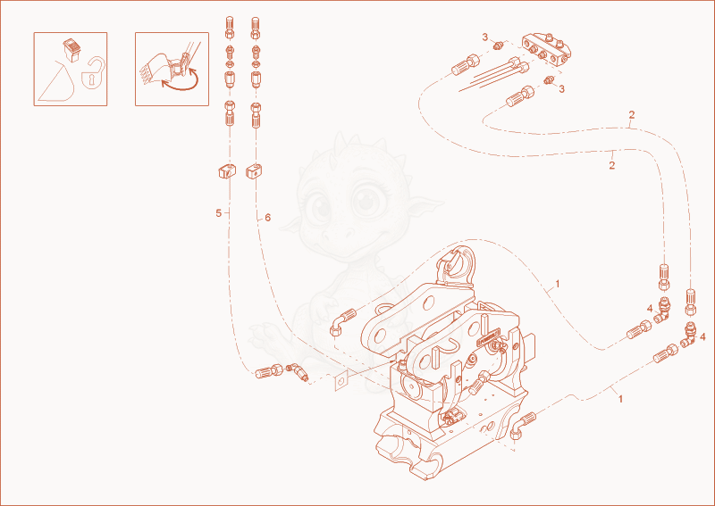 Exploded parts diagram of the Powertilt Inst. Easy Lock (Option) of a Wacker Neuson 28Z3, with numbered balloons