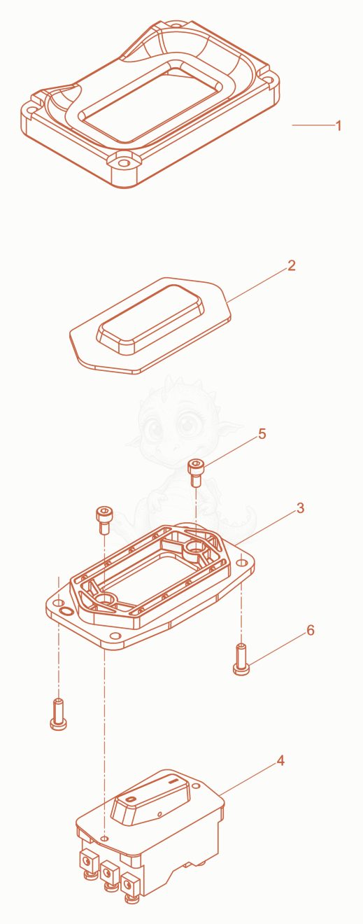 Exploded parts diagram of the Cover of a Wacker Neuson IRSEN30/042, with numbered balloons