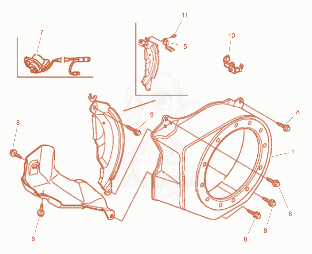 Exploded parts diagram of the Fan cover cpl of a Wacker Neuson D3.5A2, with numbered balloons