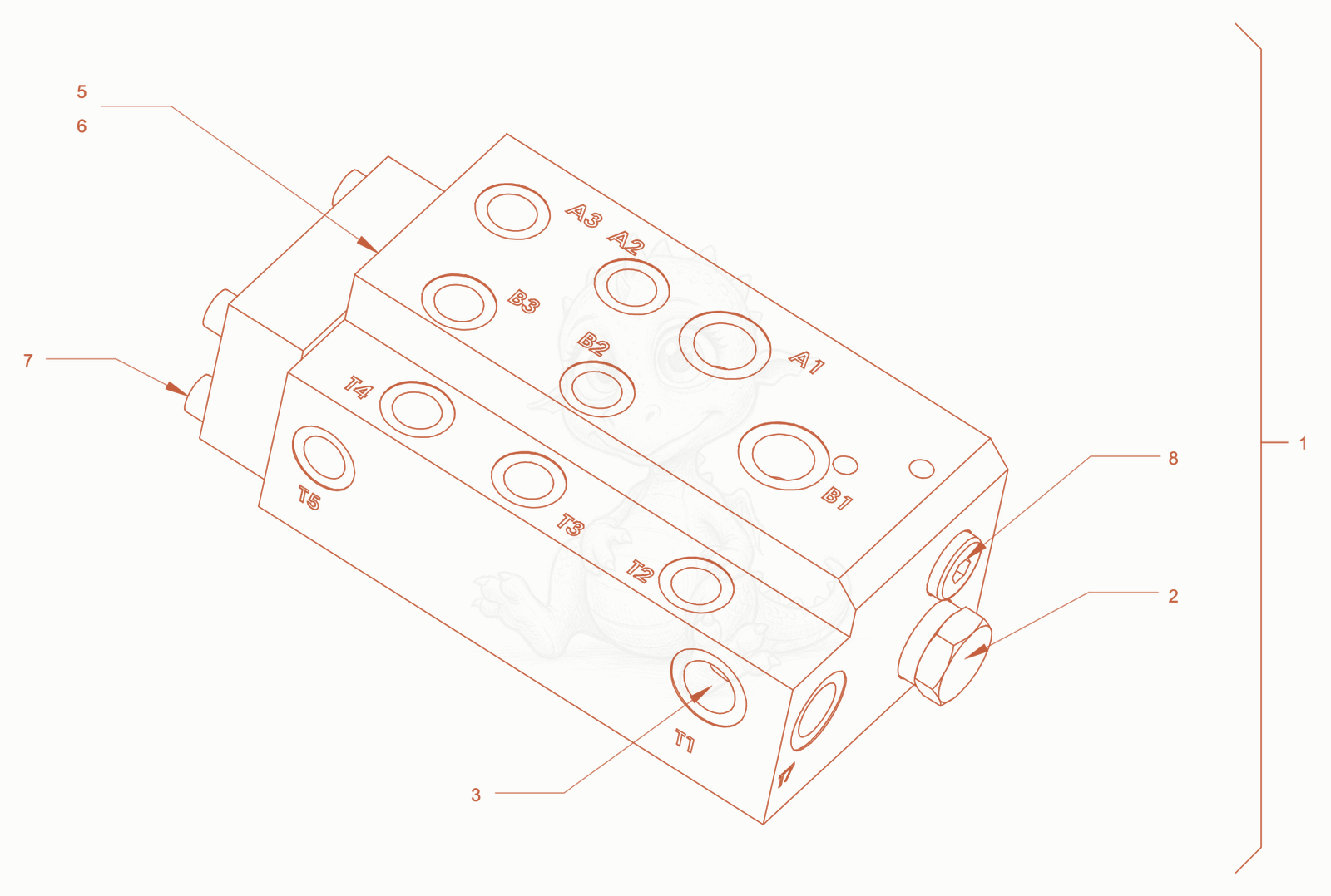 Exploded parts diagram of the collective block of a Wacker Neuson RD24-100CDPF, with numbered balloons
