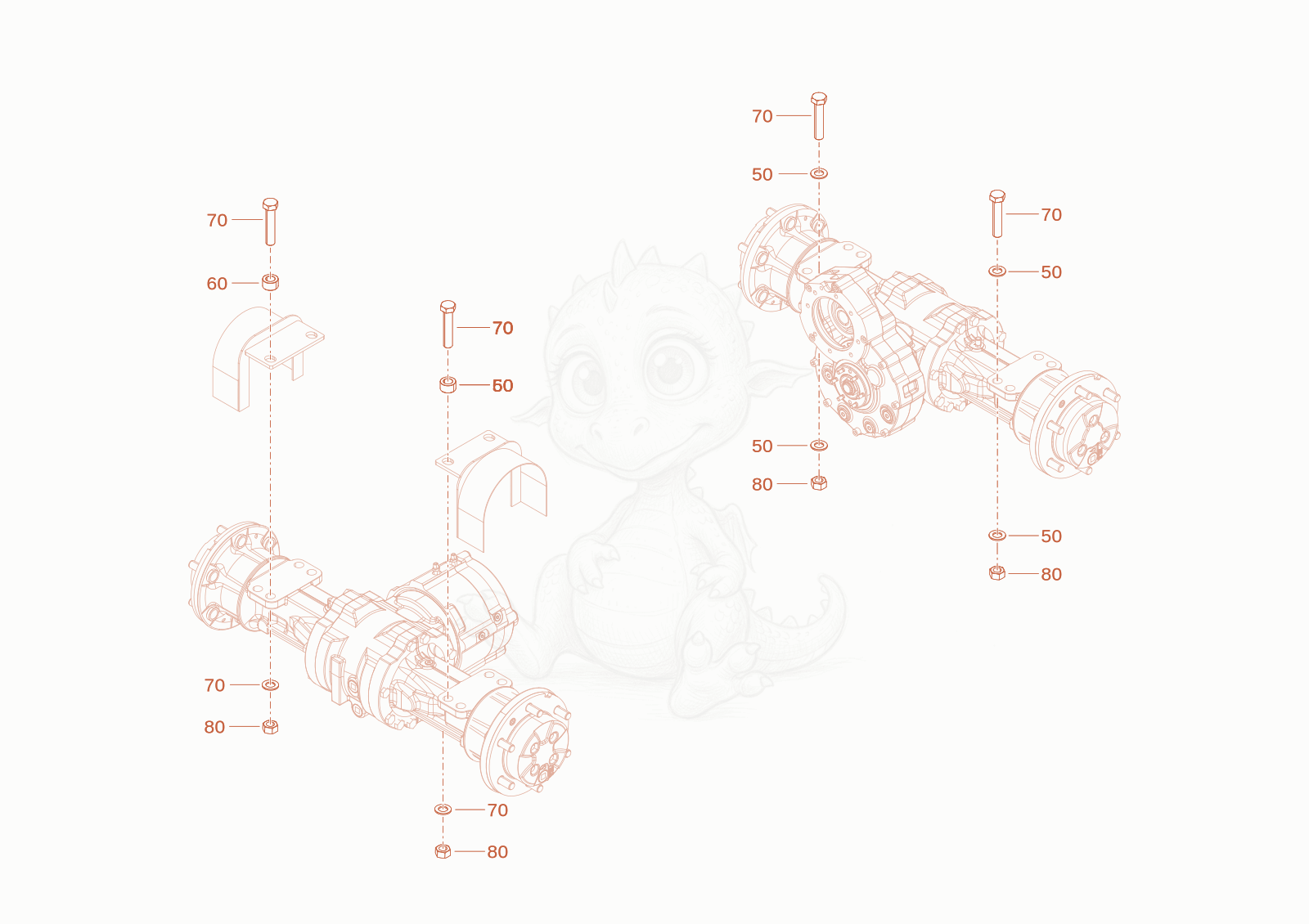 Exploded parts diagram of the mounting of a Wacker Neuson WL28(A01-01), with numbered balloons