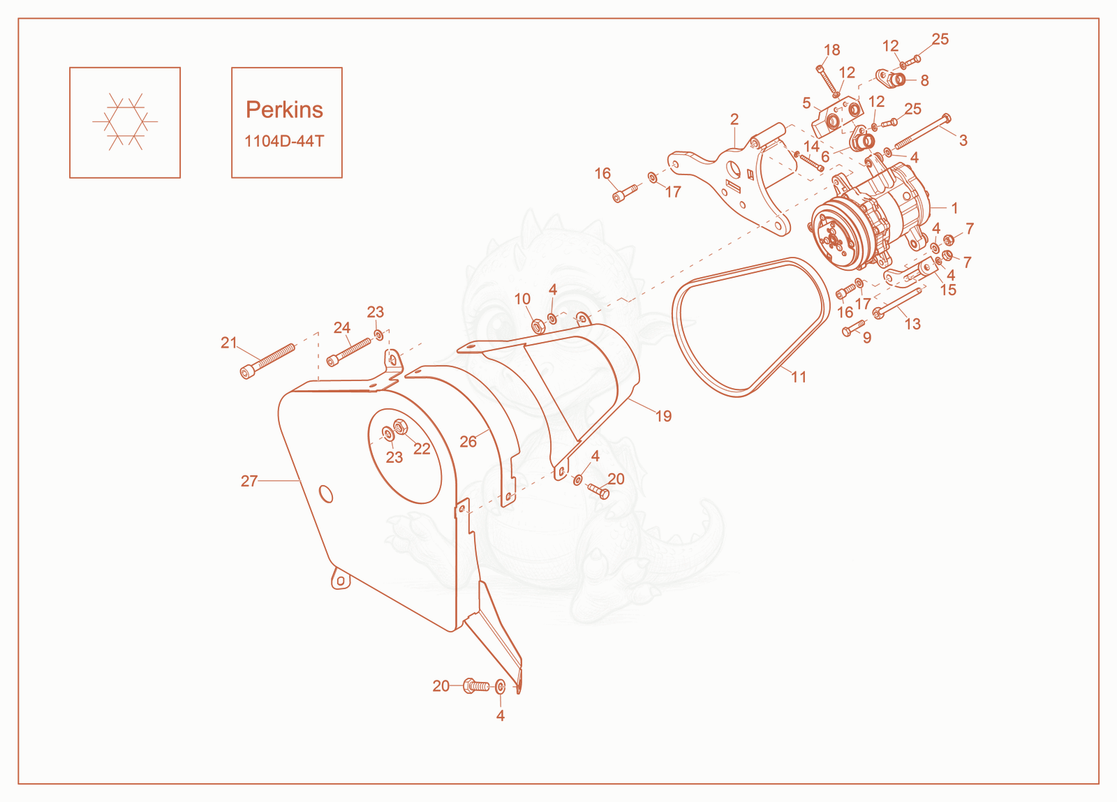 Exploded parts diagram of the ADDITIONAL PARTS OPTION AIR-CONDITIONING of a Wacker Neuson ST45(S04-04), with numbered balloons