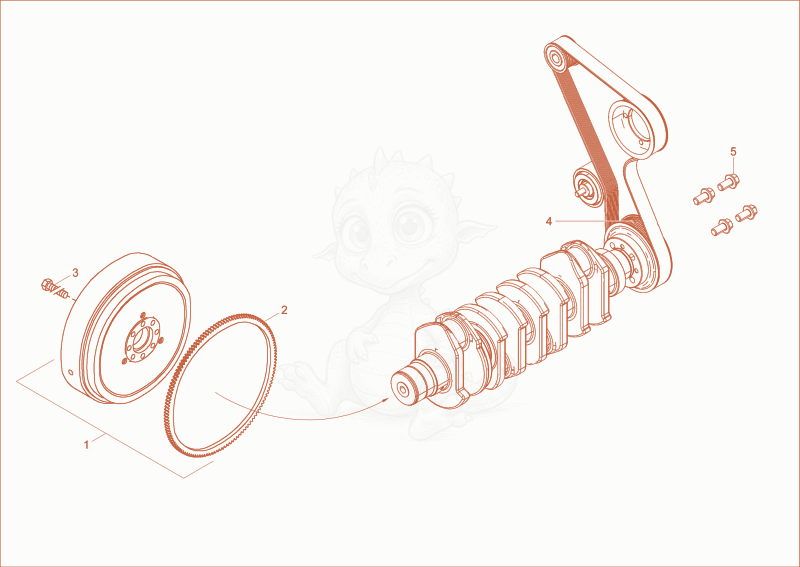 Exploded parts diagram of the crankshaft, piston of a Wacker Neuson DV90, with numbered balloons