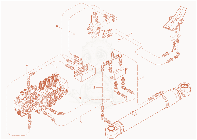 Exploded parts diagram of the SWIVEL CYLINDER OPERATION of a Wacker Neuson 9503, with numbered balloons
