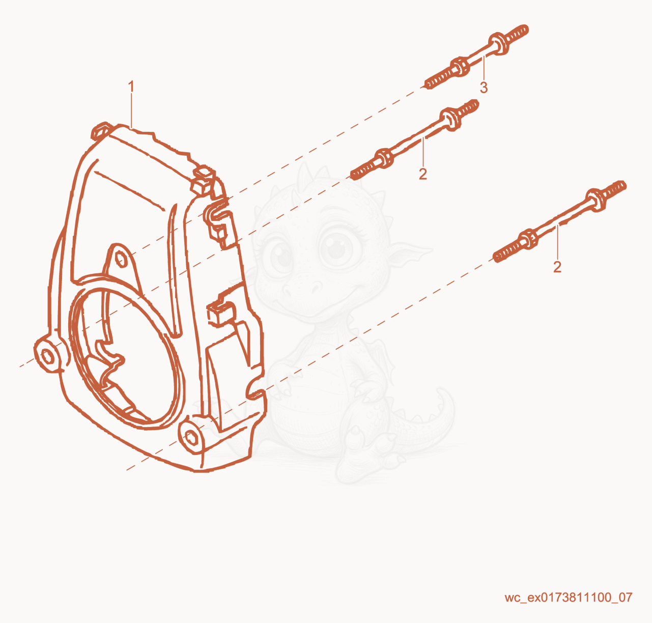 Exploded parts diagram of the Fan Cover of a Wacker Neuson BV50A-PEU, with numbered balloons