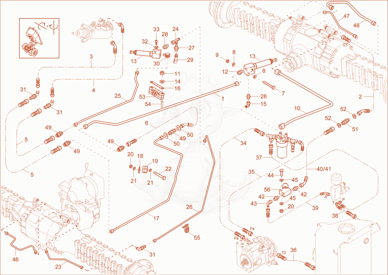 Exploded parts diagram of the BRAKE INSTALLTION (Option) of a Wacker Neuson DV90, with numbered balloons