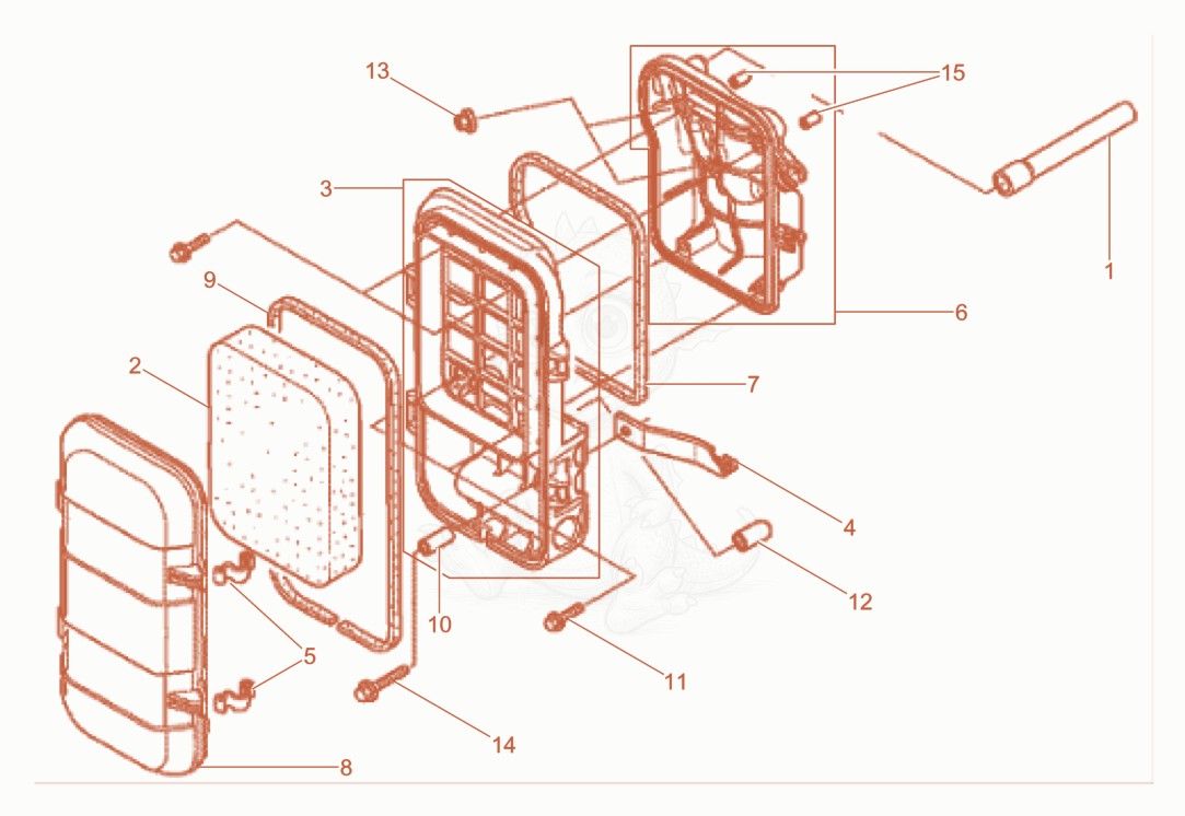 Exploded parts diagram of the Air Cleaner of a Wacker Neuson GV5000A, with numbered balloons