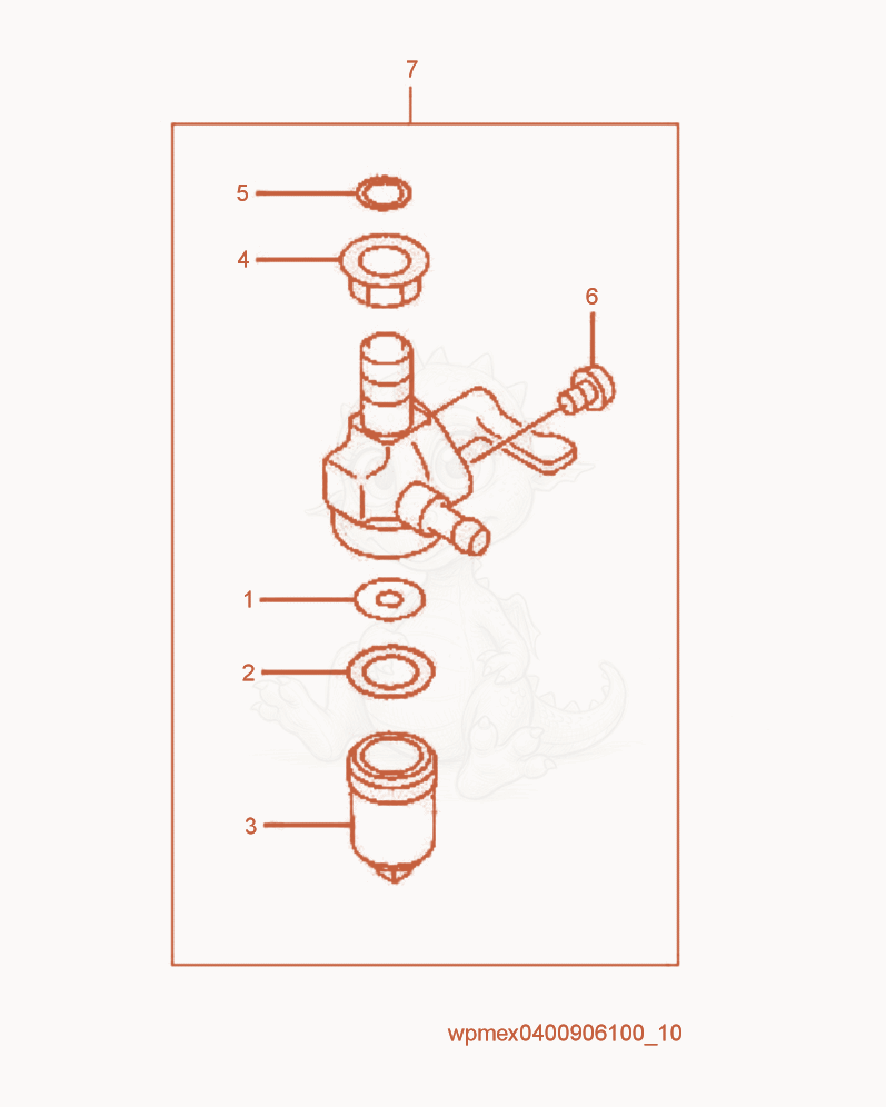 Exploded parts diagram of the Fuel Strainer of a Wacker Neuson VP60HW, with numbered balloons