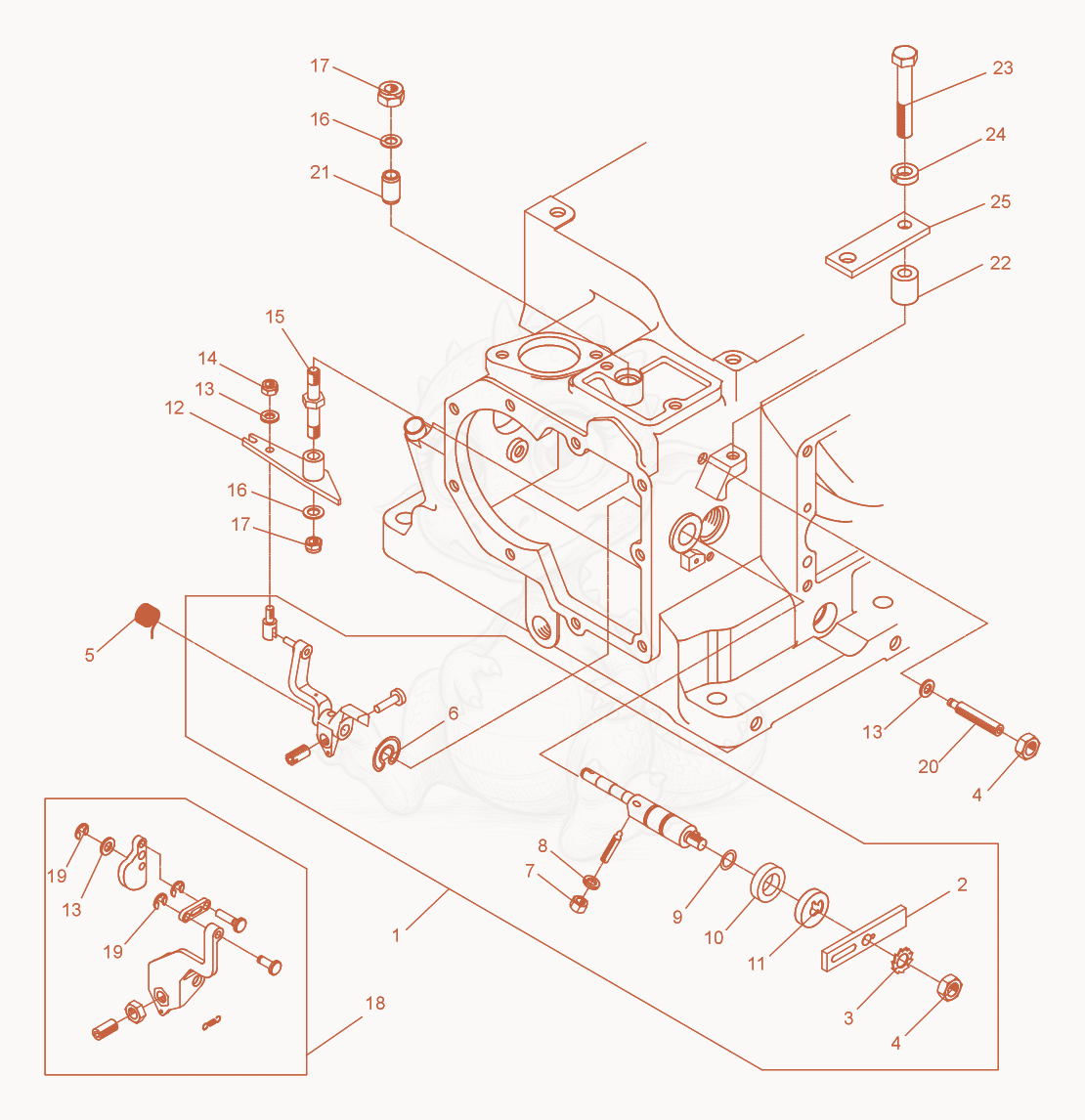 Exploded parts diagram of the Adjusting Assy. cpl. of a Wacker Neuson DPU7060RC, with numbered balloons