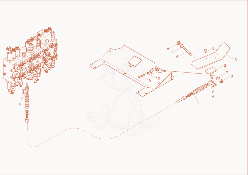 Exploded parts diagram of the AUXILARY HYDRAULICS of a Wacker Neuson 2503, with numbered balloons