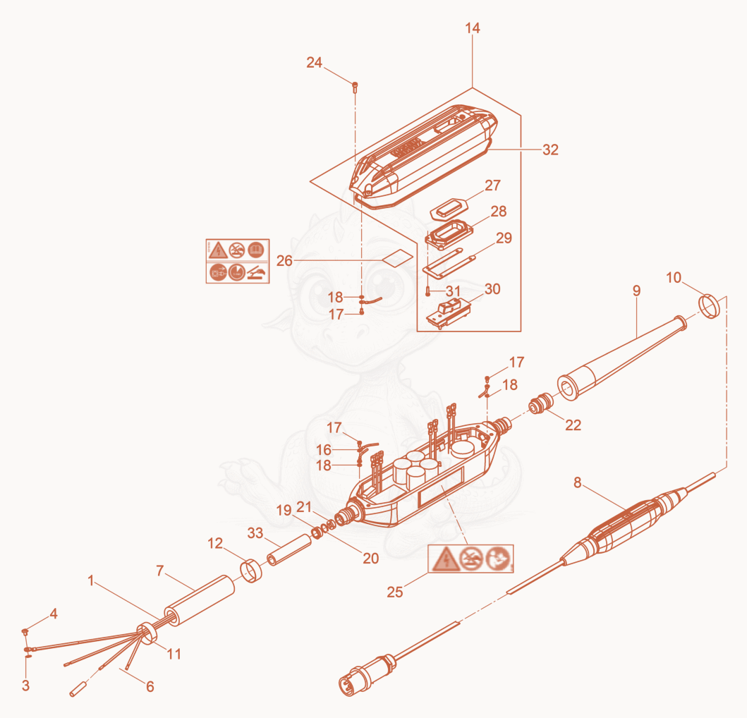 Exploded parts diagram of the Hose Connection cpl. of a Wacker Neuson IRFU65/120/15UK, with numbered balloons