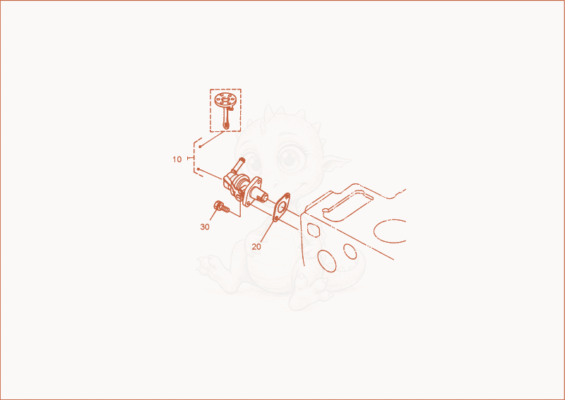 Exploded parts diagram of the fuel pump of a Wacker Neuson 2701AA, with numbered balloons
