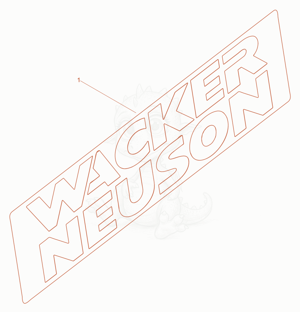 Exploded parts diagram of the Labels of a Wacker Neuson FUHKMAT, with numbered balloons