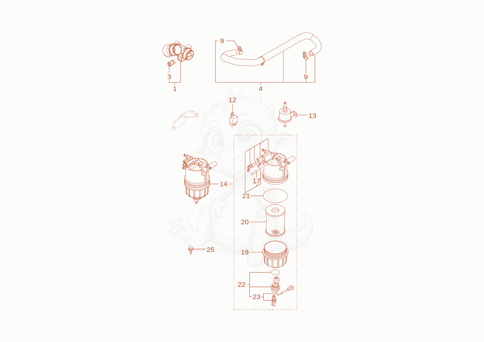 Exploded parts diagram of the Option of a Wacker Neuson WL28(A01-01), with numbered balloons