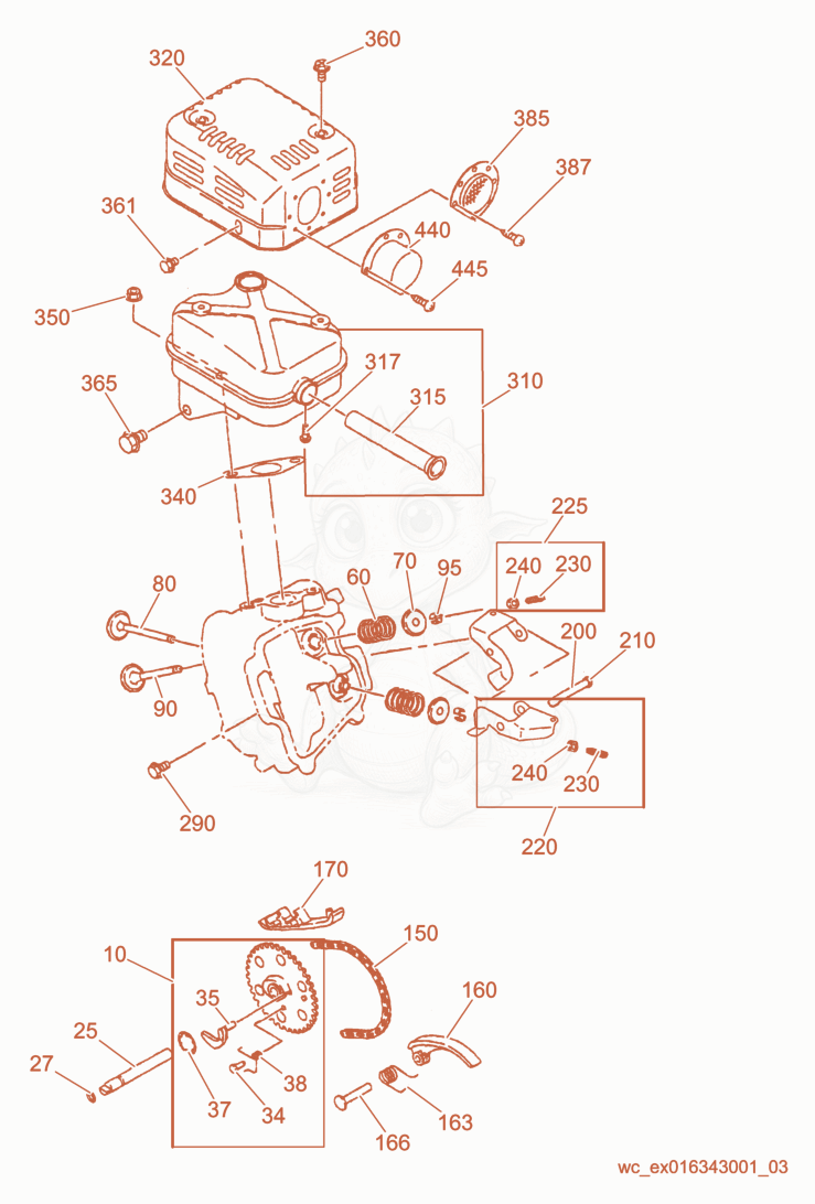 Exploded parts diagram of the Intake/Exhaust of a Wacker Neuson CT48-9, with numbered balloons