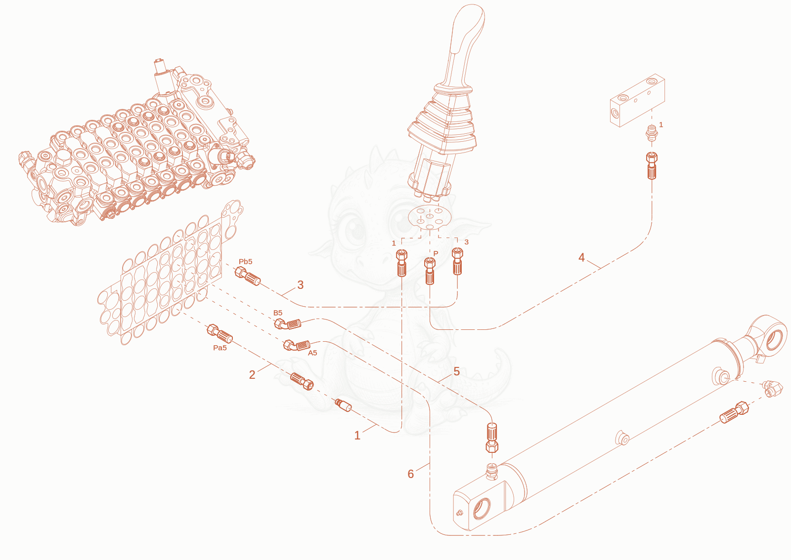 Exploded parts diagram of the LIFTING BOOM OPERATION of a Wacker Neuson ET20-2, with numbered balloons