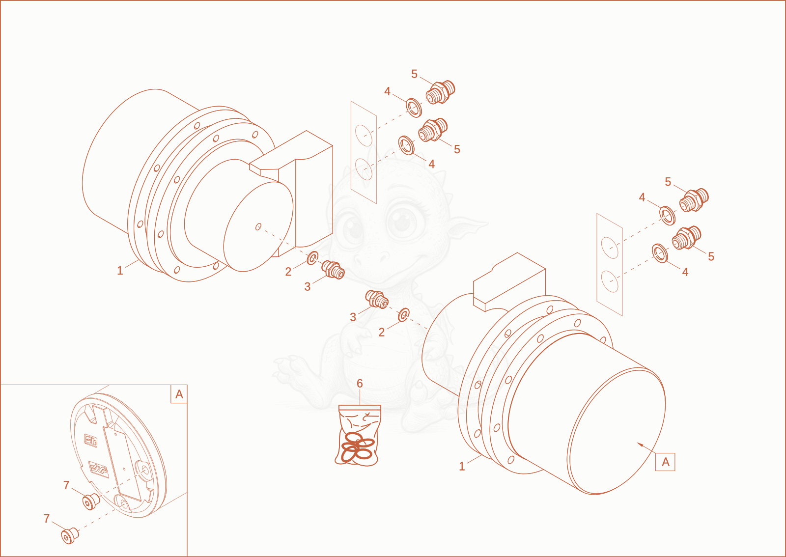 Exploded parts diagram of the DRIVE UNIT of a Wacker Neuson DT10, with numbered balloons