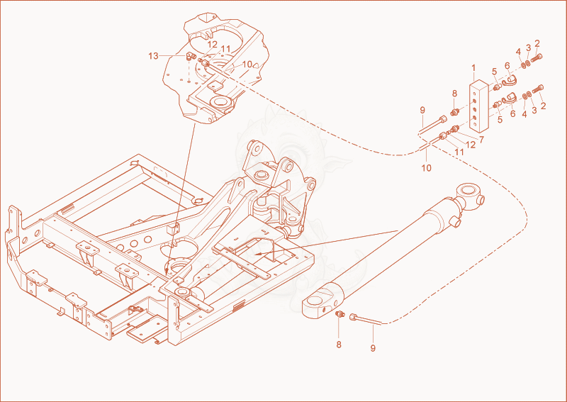 Exploded parts diagram of the lubrication of a Wacker Neuson 8002RD, with numbered balloons