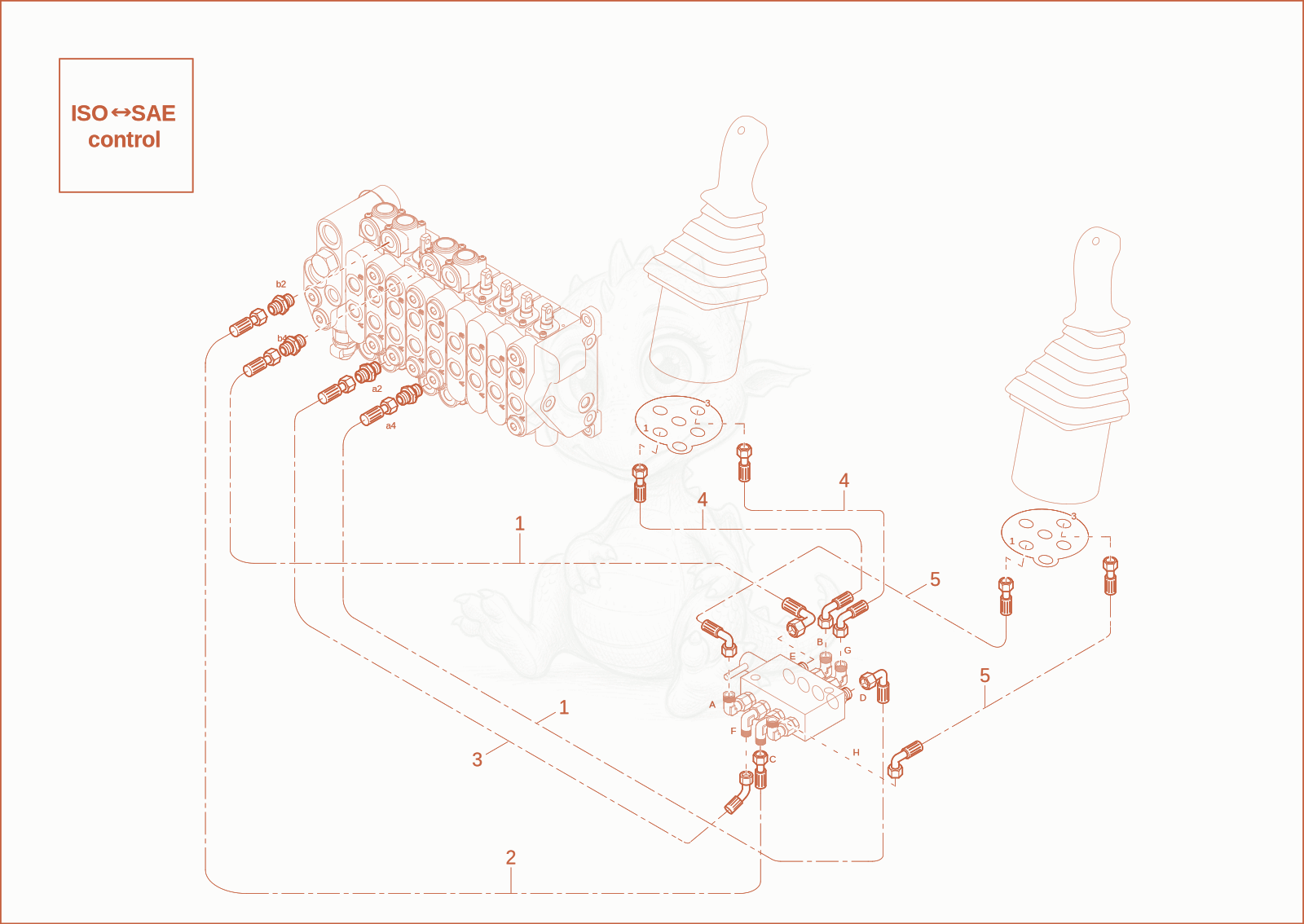 Exploded parts diagram of the 8/2 VALVE INSTALLATION of a Wacker Neuson ET16, with numbered balloons