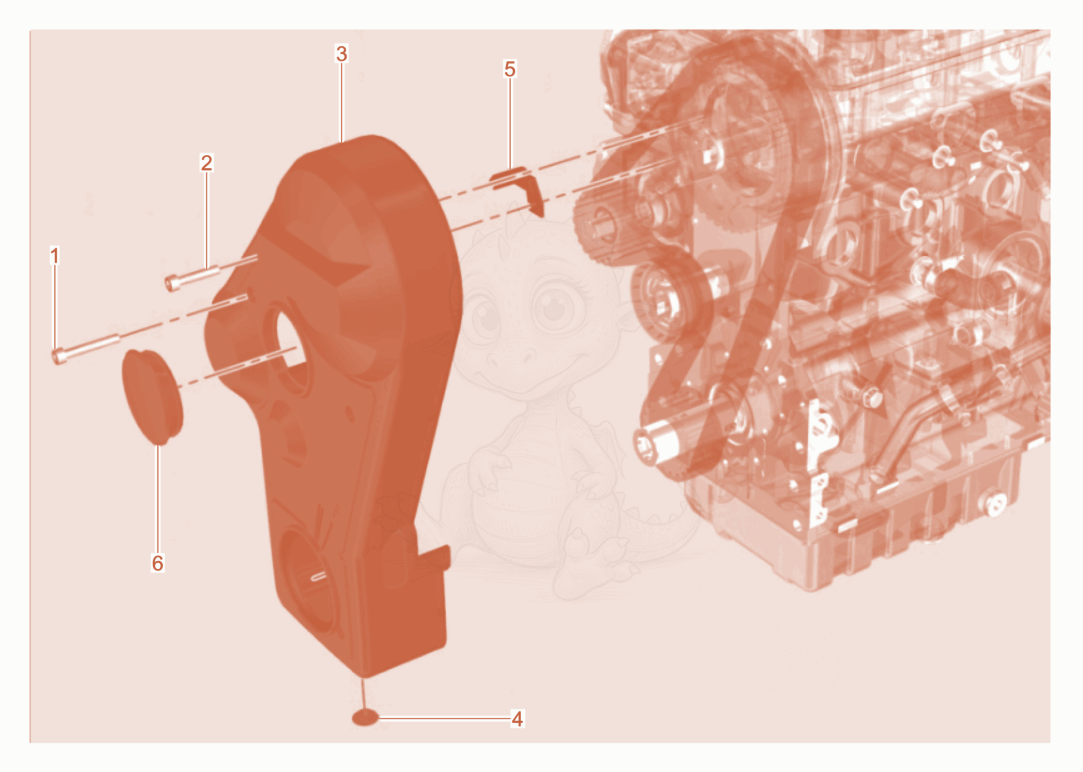 Exploded parts diagram of the Covering of a Wacker Neuson DPU80/110KMAT, with numbered balloons
