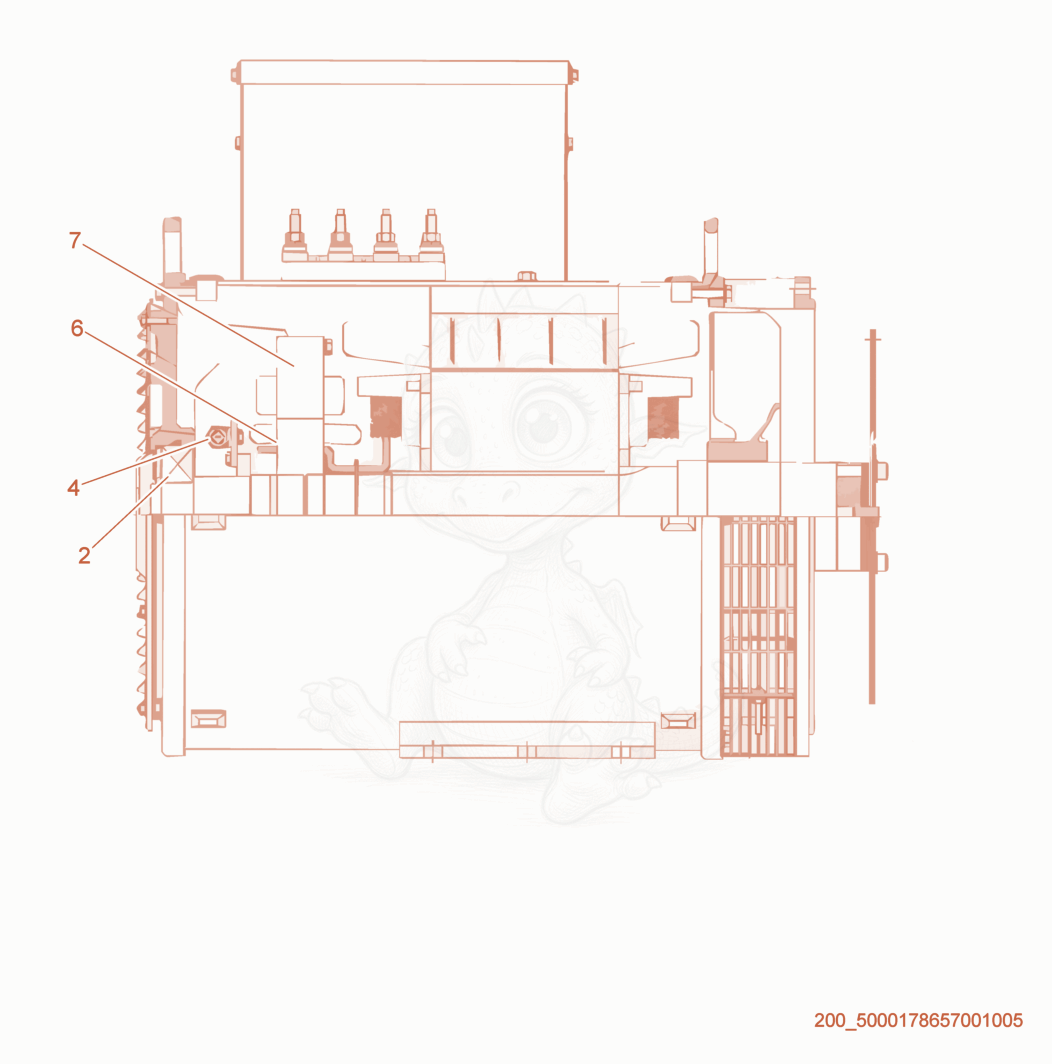 Exploded parts diagram of the Generator Service Parts of a Wacker Neuson ARCTICBEARXHD, with numbered balloons