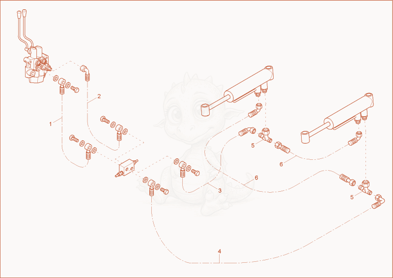 Exploded parts diagram of the SWIVEL CYLINDER INSTALLATION of a Wacker Neuson TD18, with numbered balloons