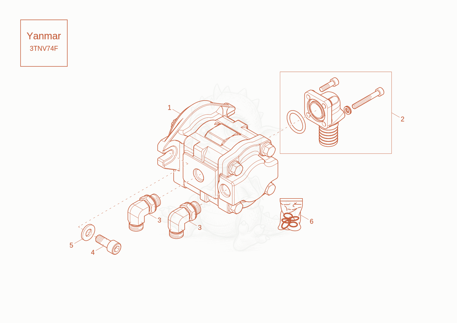 Exploded parts diagram of the HYDRAULIC PUMP (Option) of a Wacker Neuson 803-2, with numbered balloons