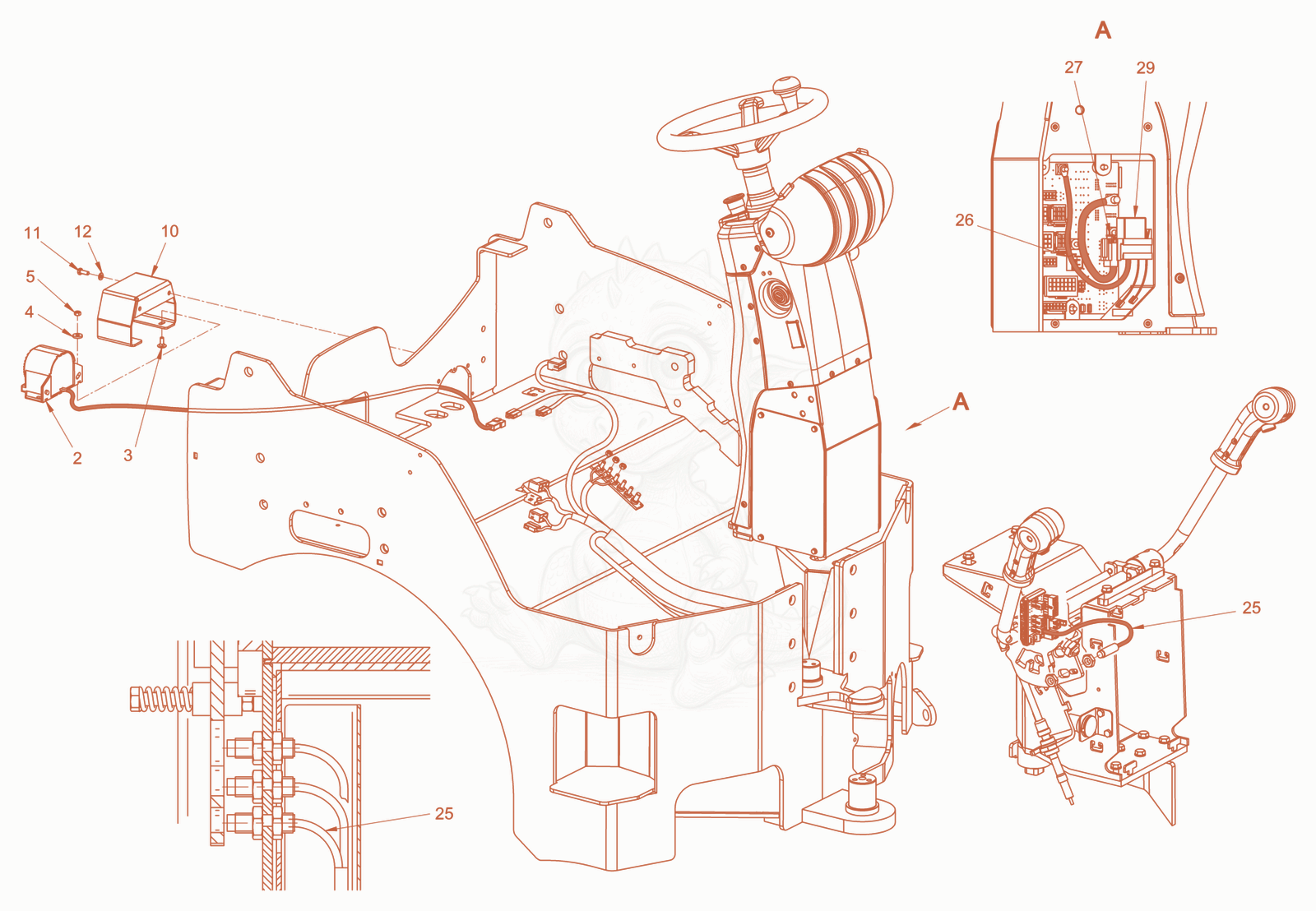 Exploded parts diagram of the Back-Up Alarm of a Wacker Neuson RD40-130C.3, with numbered balloons