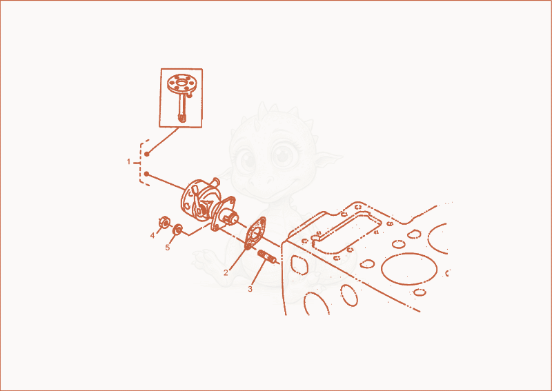 Exploded parts diagram of the fuel pump of a Wacker Neuson 3501AA, with numbered balloons