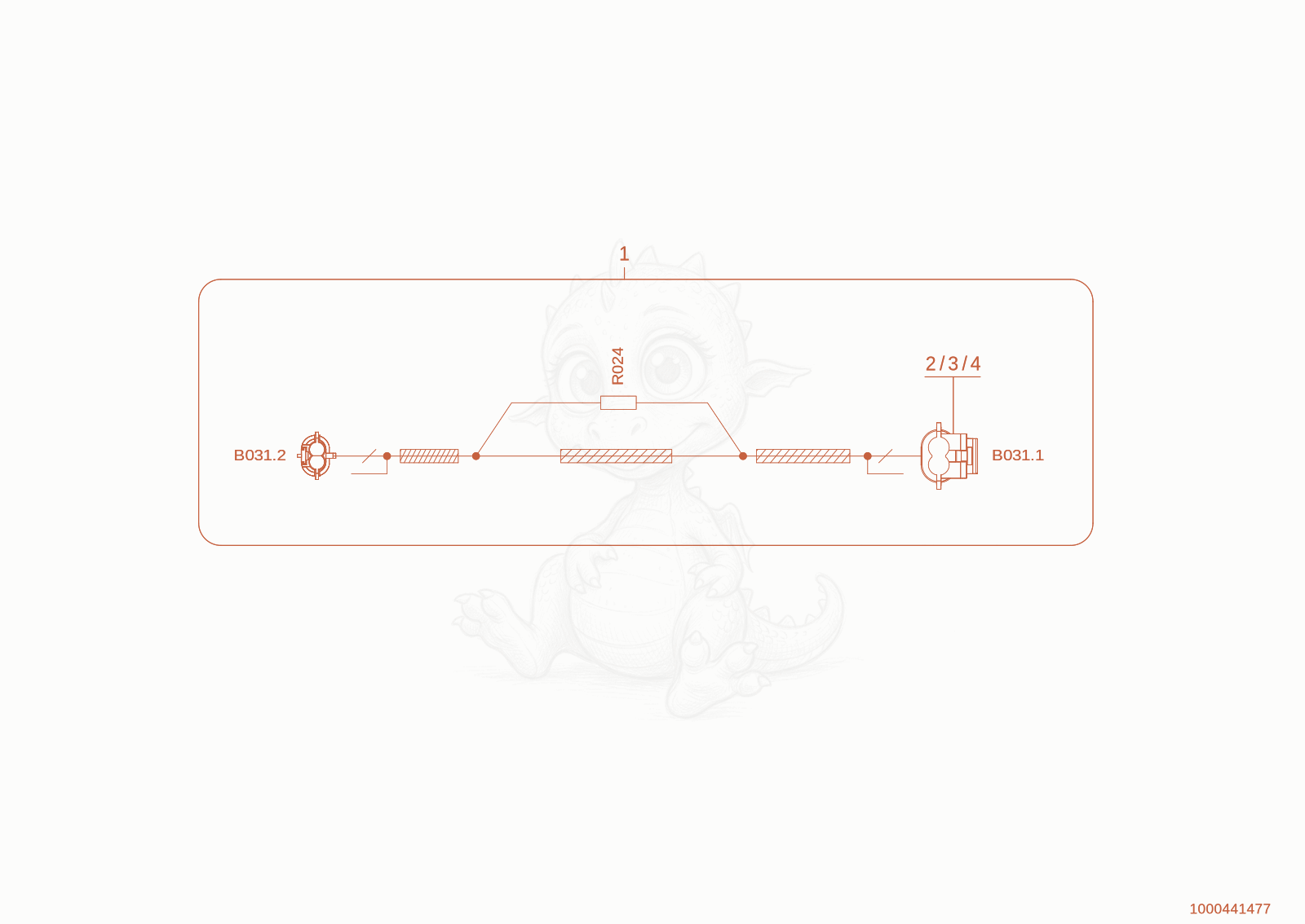 Exploded parts diagram of the cable of a Wacker Neuson WL95(R90-02), with numbered balloons
