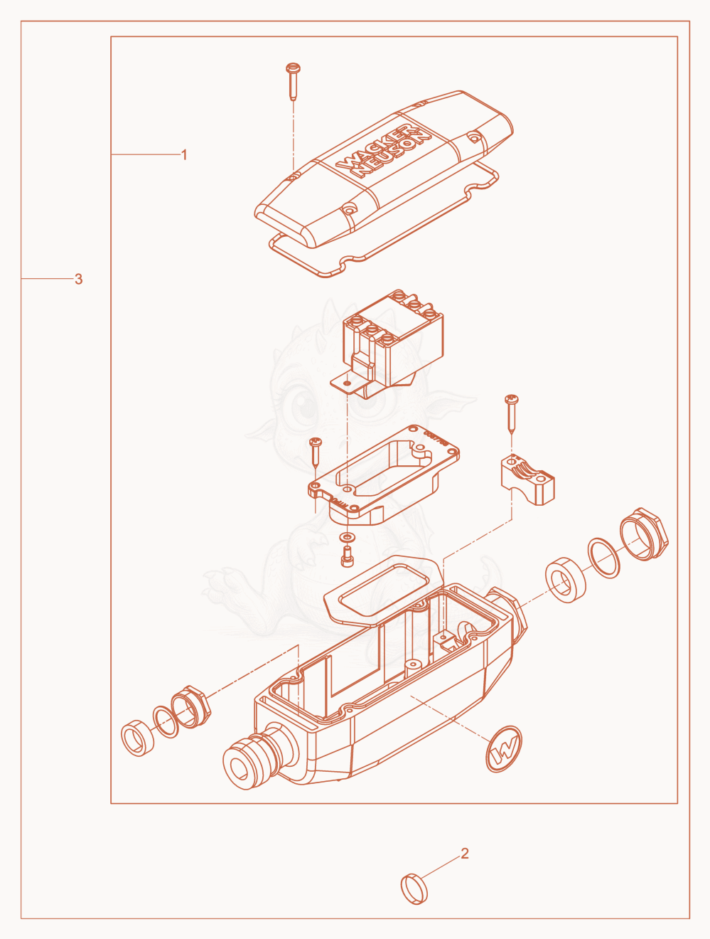 Exploded parts diagram of the Switch Kit of a Wacker Neuson IREN456MGV, with numbered balloons